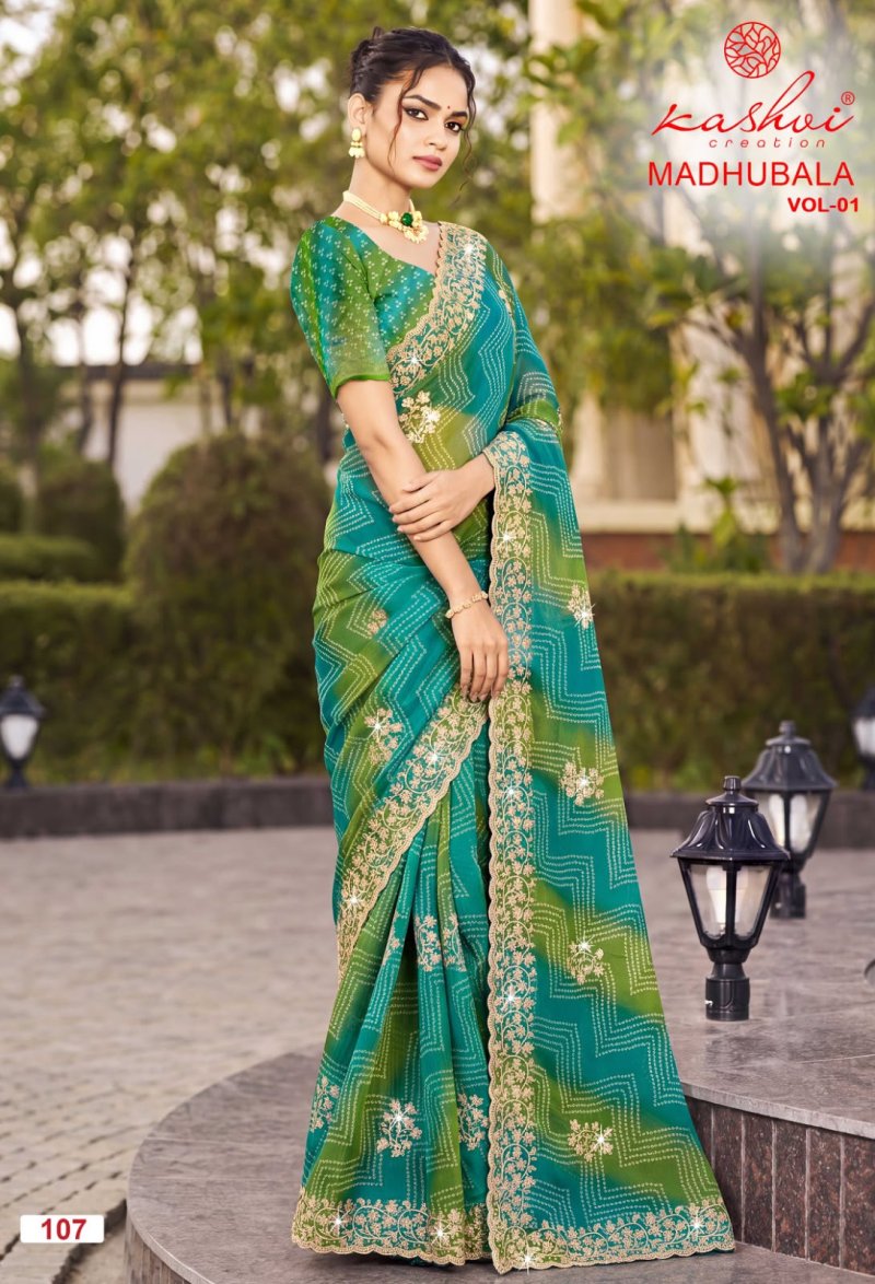 Madhubala Vol 1 By Kashvi Chiffon With Embroidery Saree
